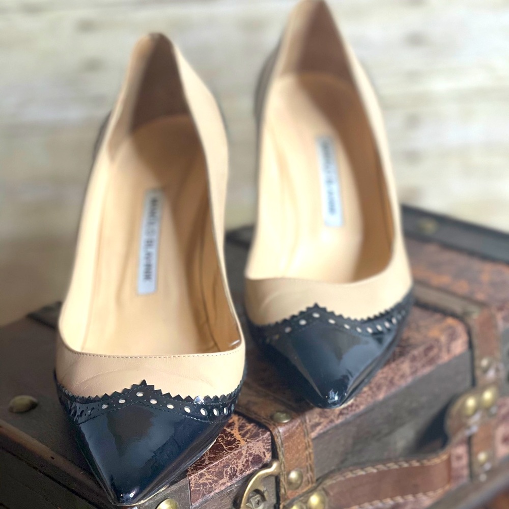 Oxford Manolo Blahnik heels - great upper/used but also great soles.